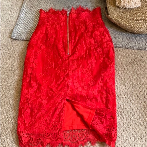 Amilee Eyelash Lace Midi Skirt - Picture 4 of 6